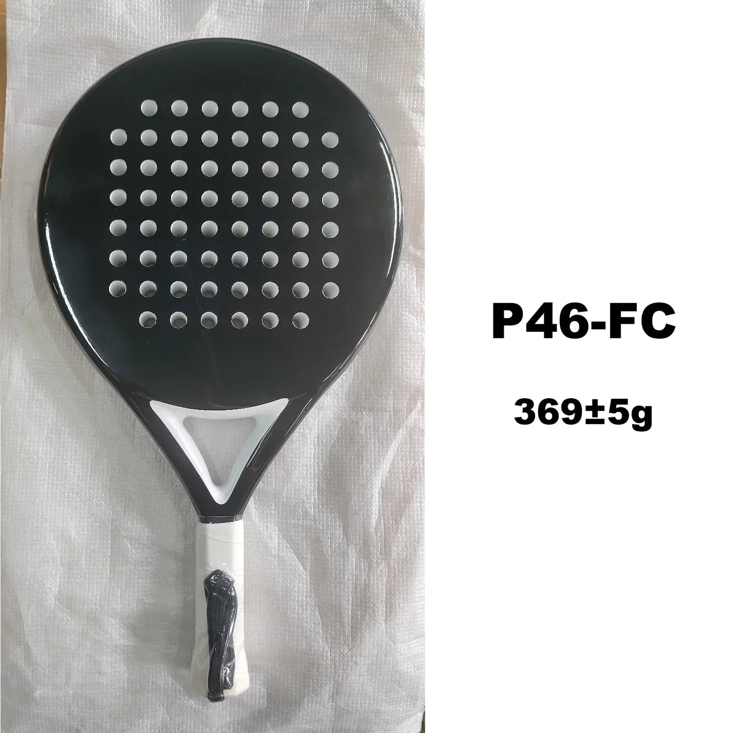 Lättvikts padelracket i kolfiber, matt finish, för nybörjare och proffs