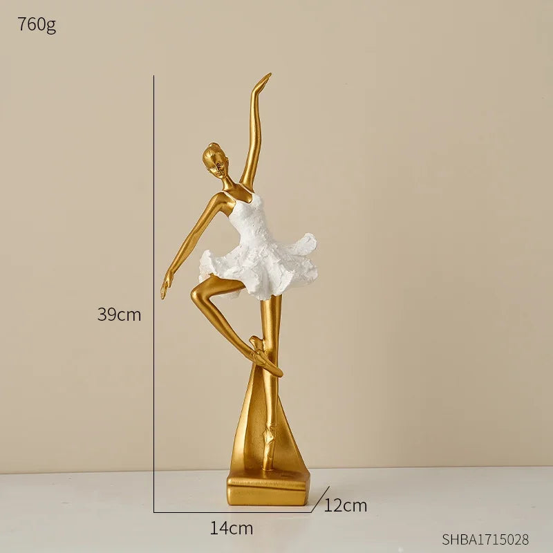 Dekorativ ballerinafigur för skrivbord och hemmiljöer