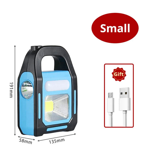 Uppladdningsbar USB campinglampa med powerbank – Solenergi