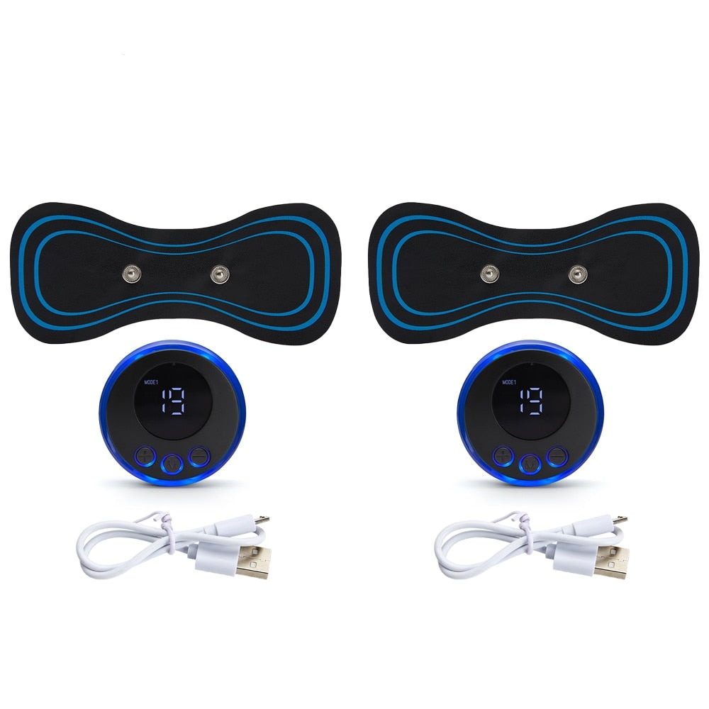 Genopladelig Nakke Massager med EMS - Øjeblikkelig Lindring