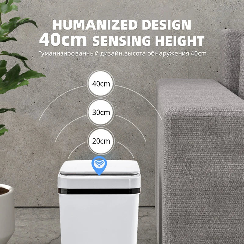 Vandtæt Smart Wave Sensor Automatisk Affaldsbeholder