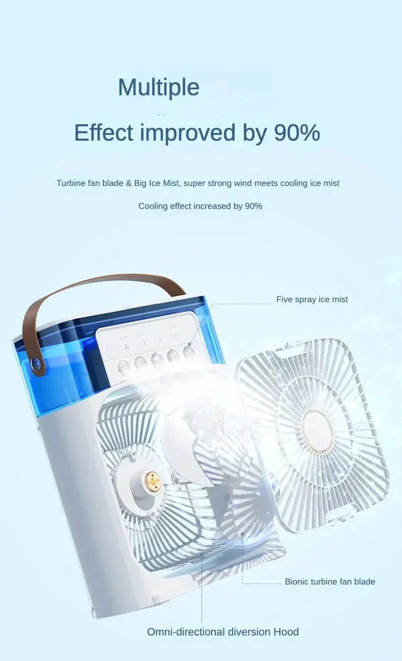 Luftbefeugter Ventilator til Desktop med AirMist Pro Funktion