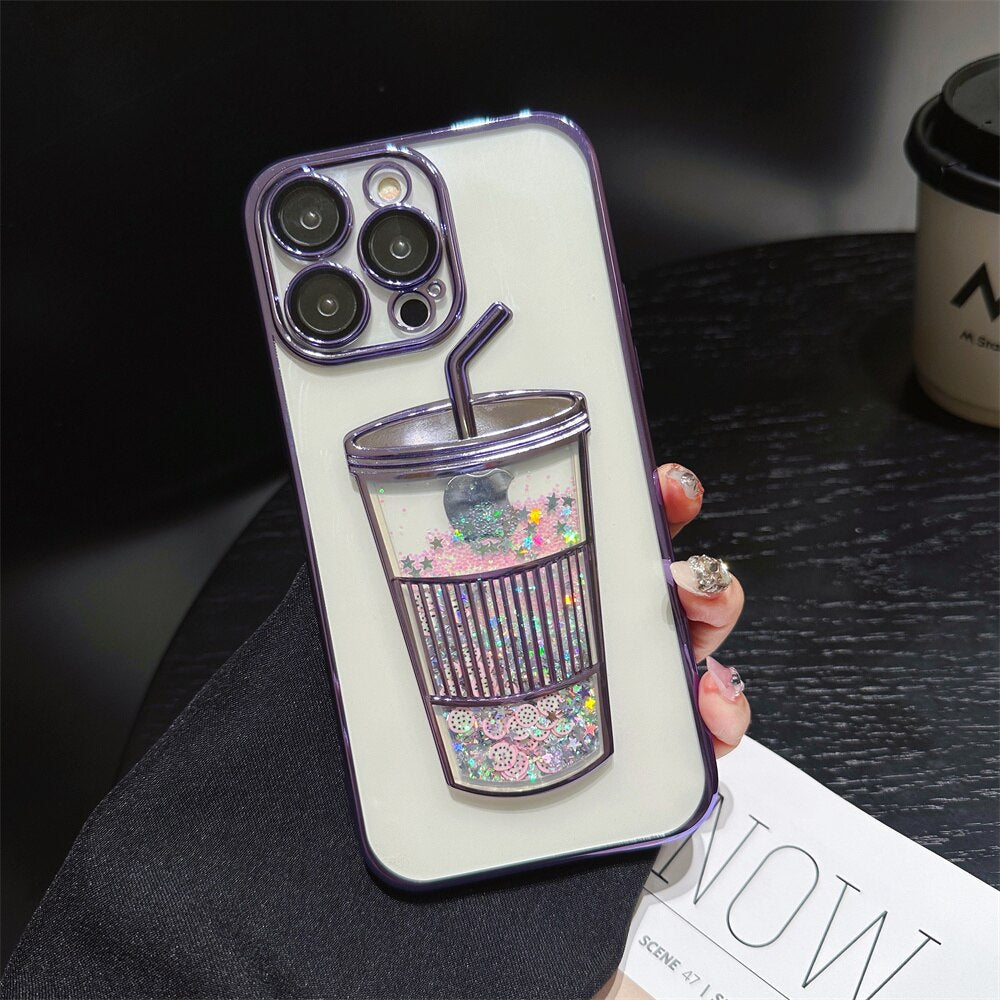 Glitter Stjärna Telefonfodral till iPhone