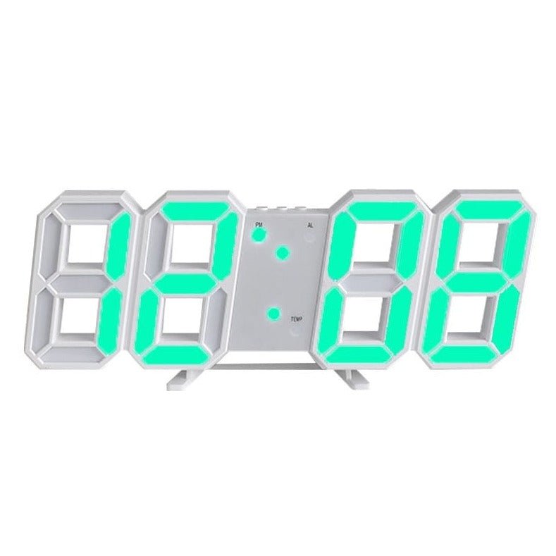 3D LED Vægur – Moderne Digitalur med Justerbar Belysning