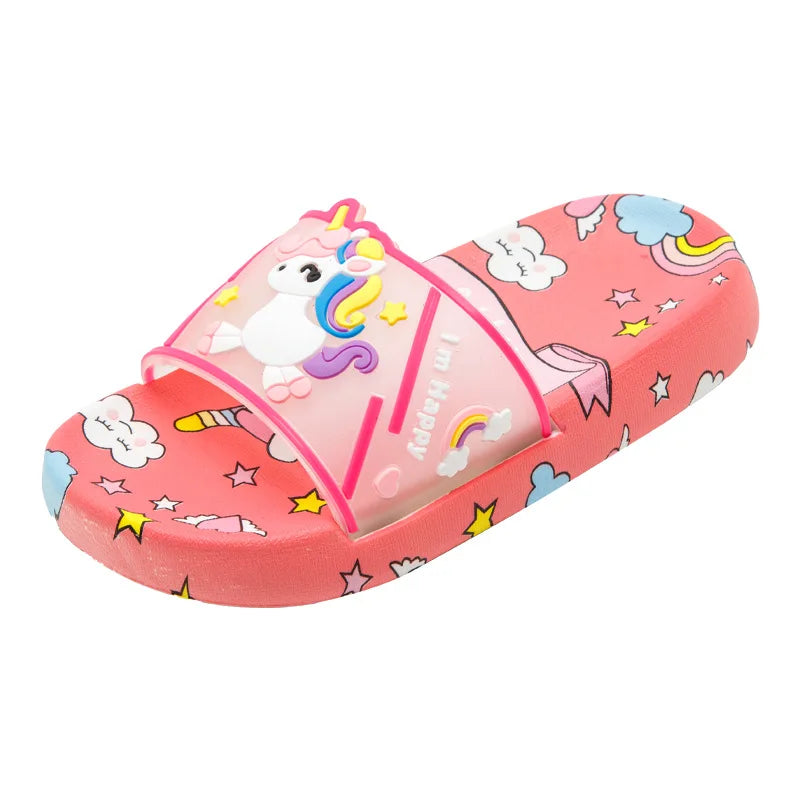 Unicorn Slippers för Barn – Perfekta för Inomhusbruk och Badrummet