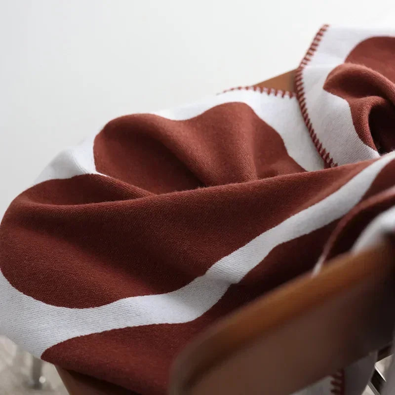 Manta i Jacquard med Faux Cashmere – Mjuk och Varm till Soffan