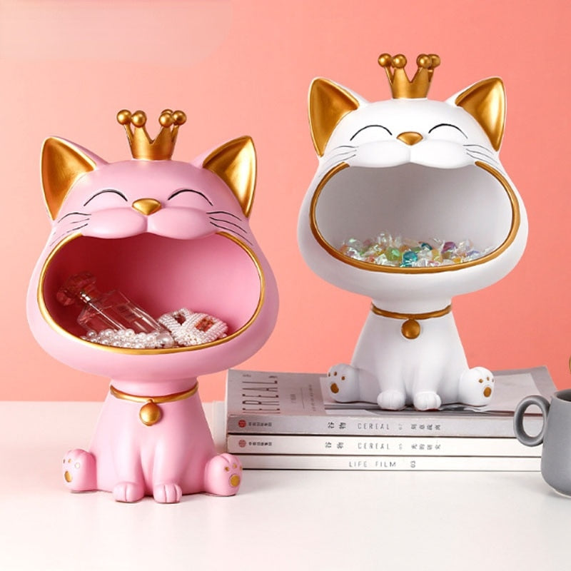 Förvaringslåda med Fortune Kitty-staty för hemmet