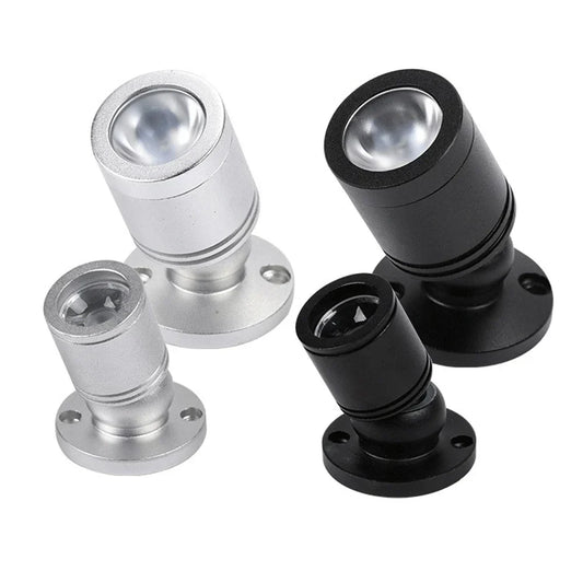 Mini LED Spotlys | 1W/3W | USB Lyskilde til Vitriner og Dekorationer | Varme og Kolde Hvide | Aluminiumskabinet