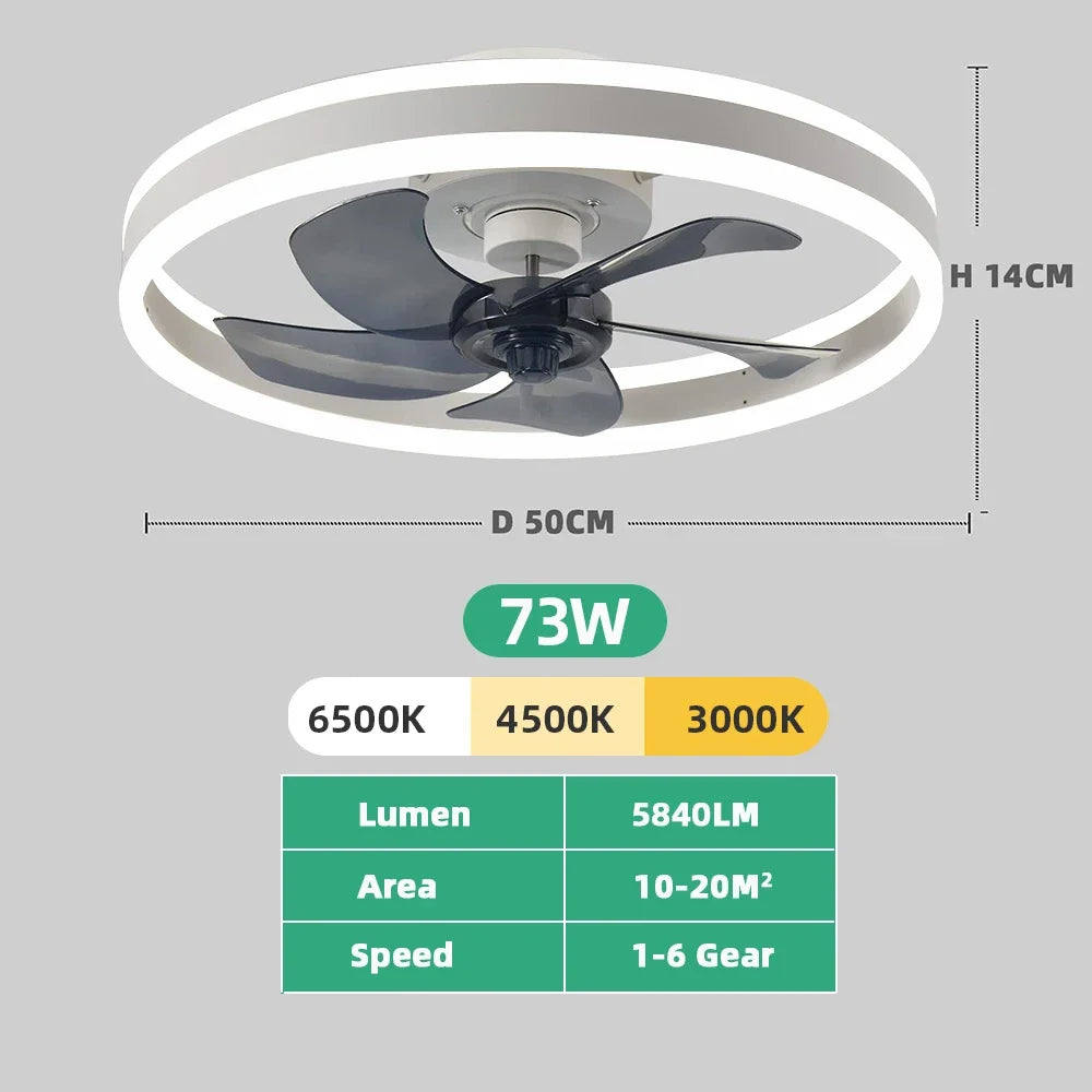 Aura Silent LED Loftventilator Lampe
