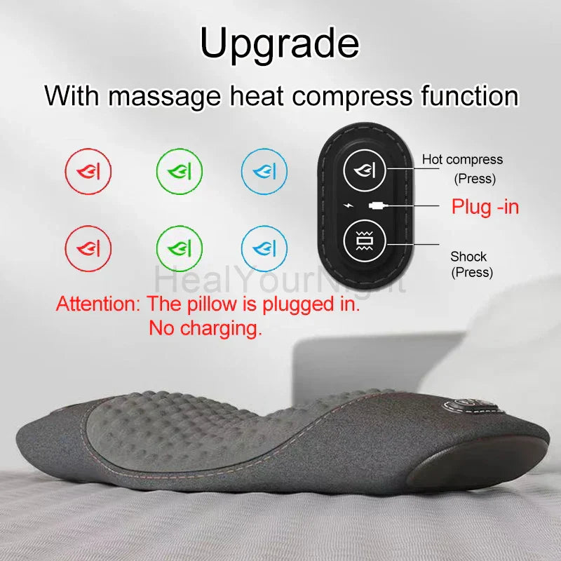 Vibrationsmassagekudde med varmkompression