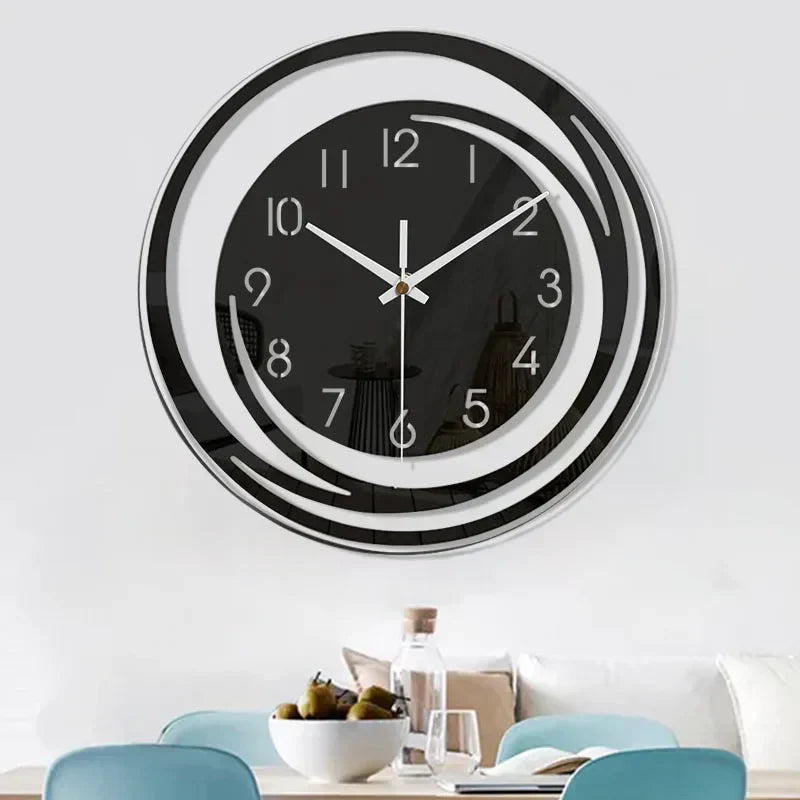 Moderne Vægur i Sort Acryl - Skandinavisk Design