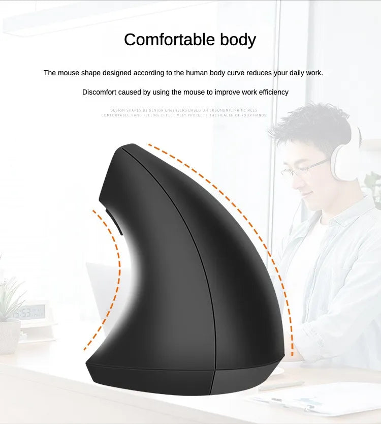 Ergonomisk trådløs vertikal mus