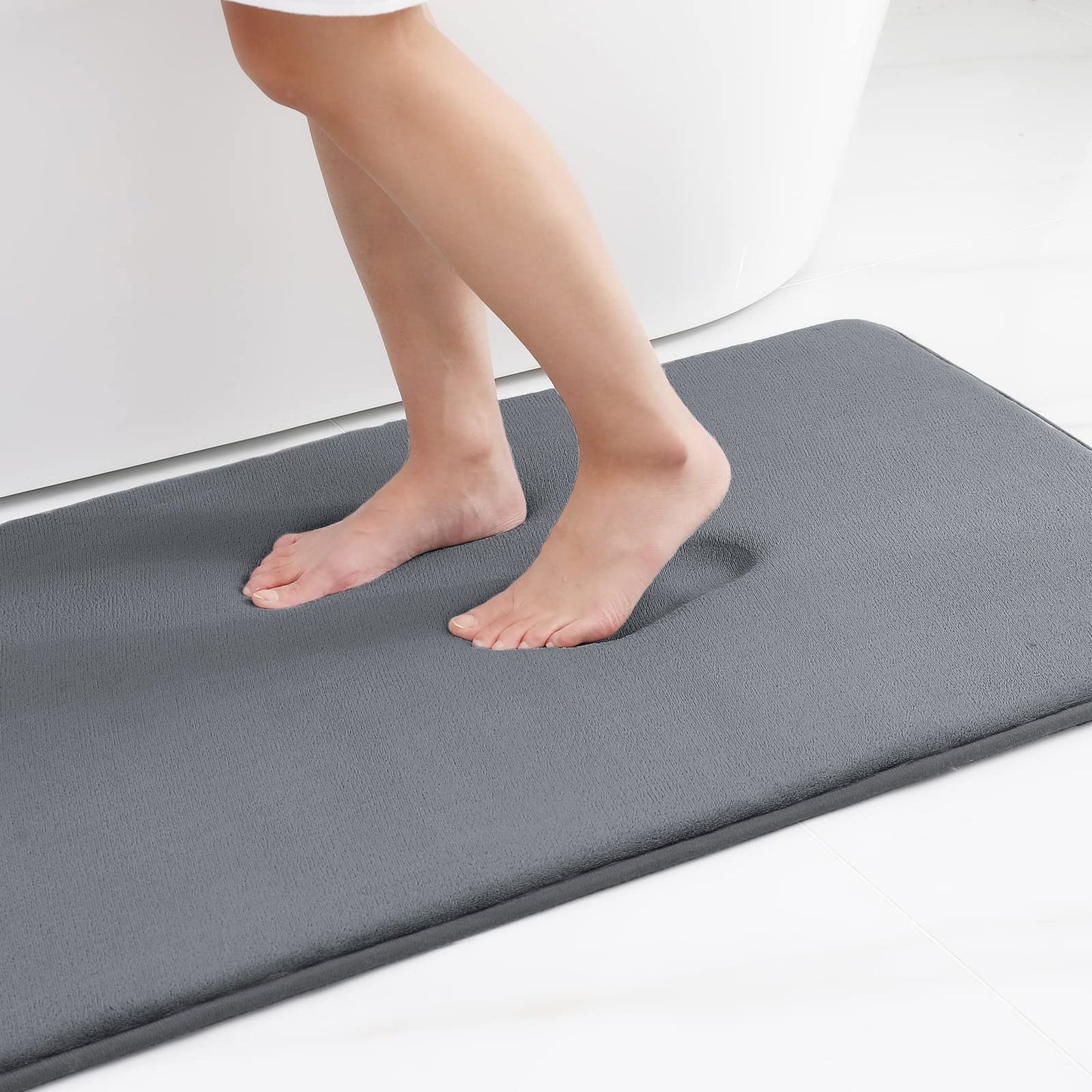 Hurtig absorberende skridsikker memory foam badevæmatte