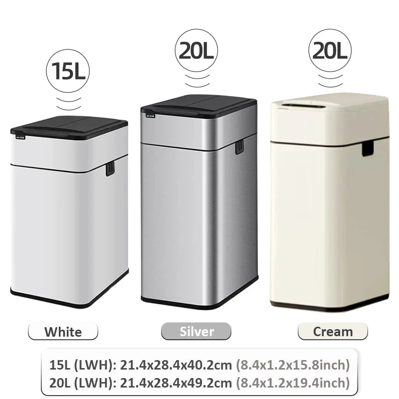 Smart Rustfrit Stål Automatisk Sensor Affaldsspand