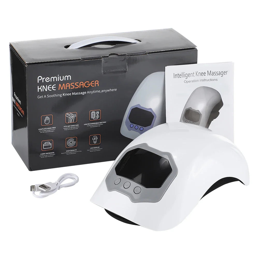 Lindra Ledsmärta med Smart Knämassör med Värme & Vibration