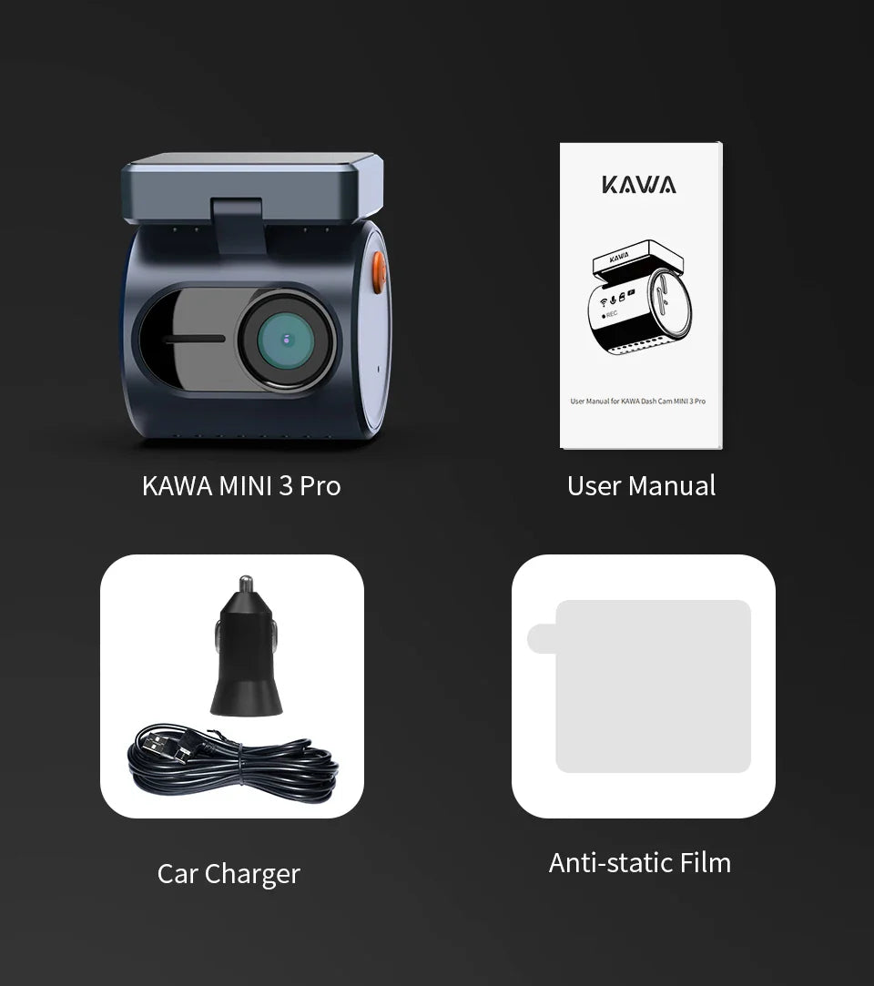 Diskret 2K Dash Cam med WiFi & Stemmekontrol - Klar Nattesyn