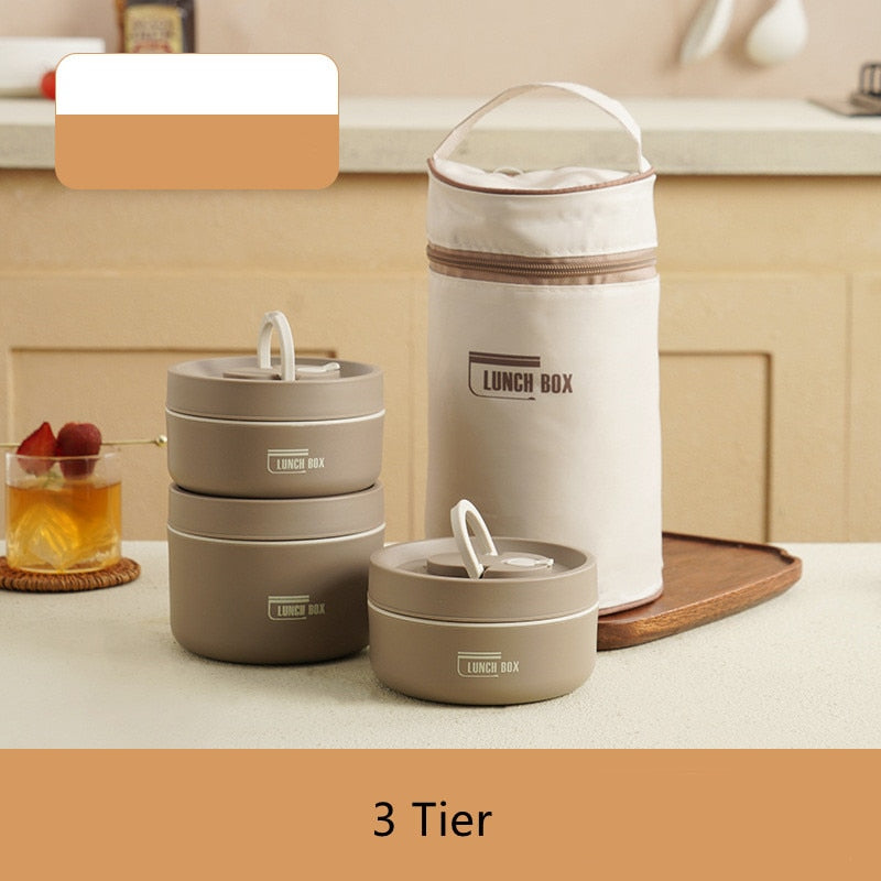 Isoleret Madkasse i Rustfrit Stål med Langvarig Varmebevaring