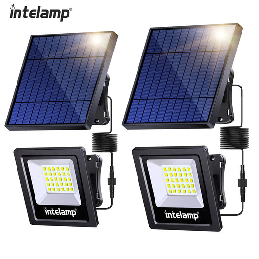 LED Solsikkerhedslampe Duo | 2-pak | 1200LM Lysstærk | IP65 Vandtæt | Have, Patio og Terrase