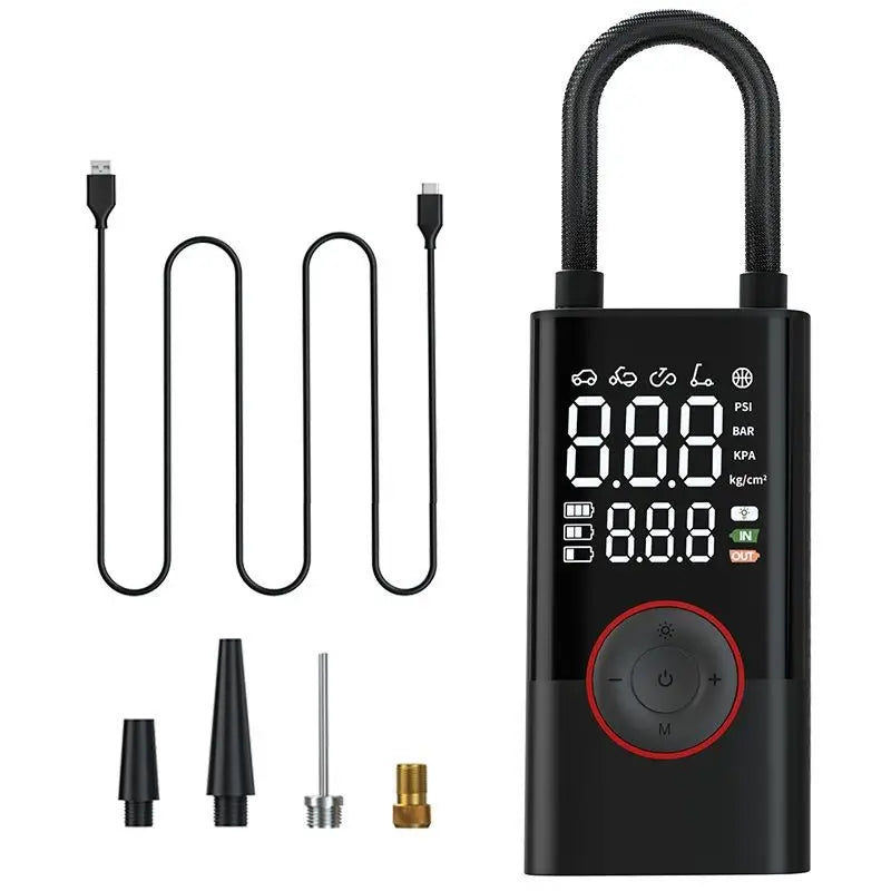 Trådløs dækpumpe 150PSI, 4000mAh, LCD, USB-C