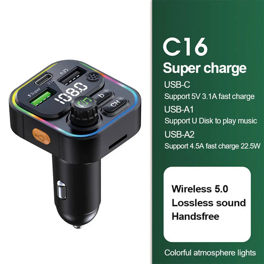 Kompakt Bluetooth FM Adapter til Bilen – Enkel og Effektiv