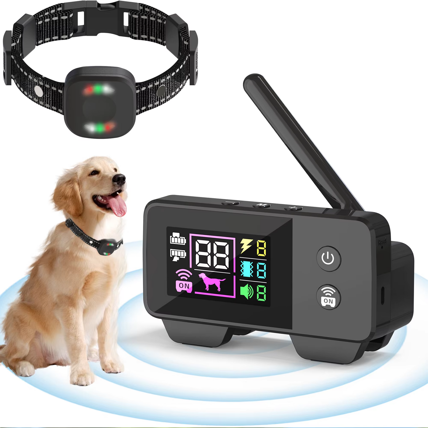 Trådlöst hundstaketsystem 1574,8 fot med laddningsbart, vattentätt halsband