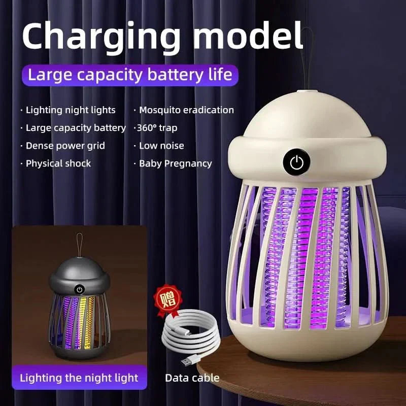 Myggfälla med UV-lampa och 3000V elchock
