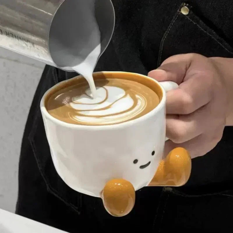 Keramisk Mugg med Sött Ansikte - Lycklig Design