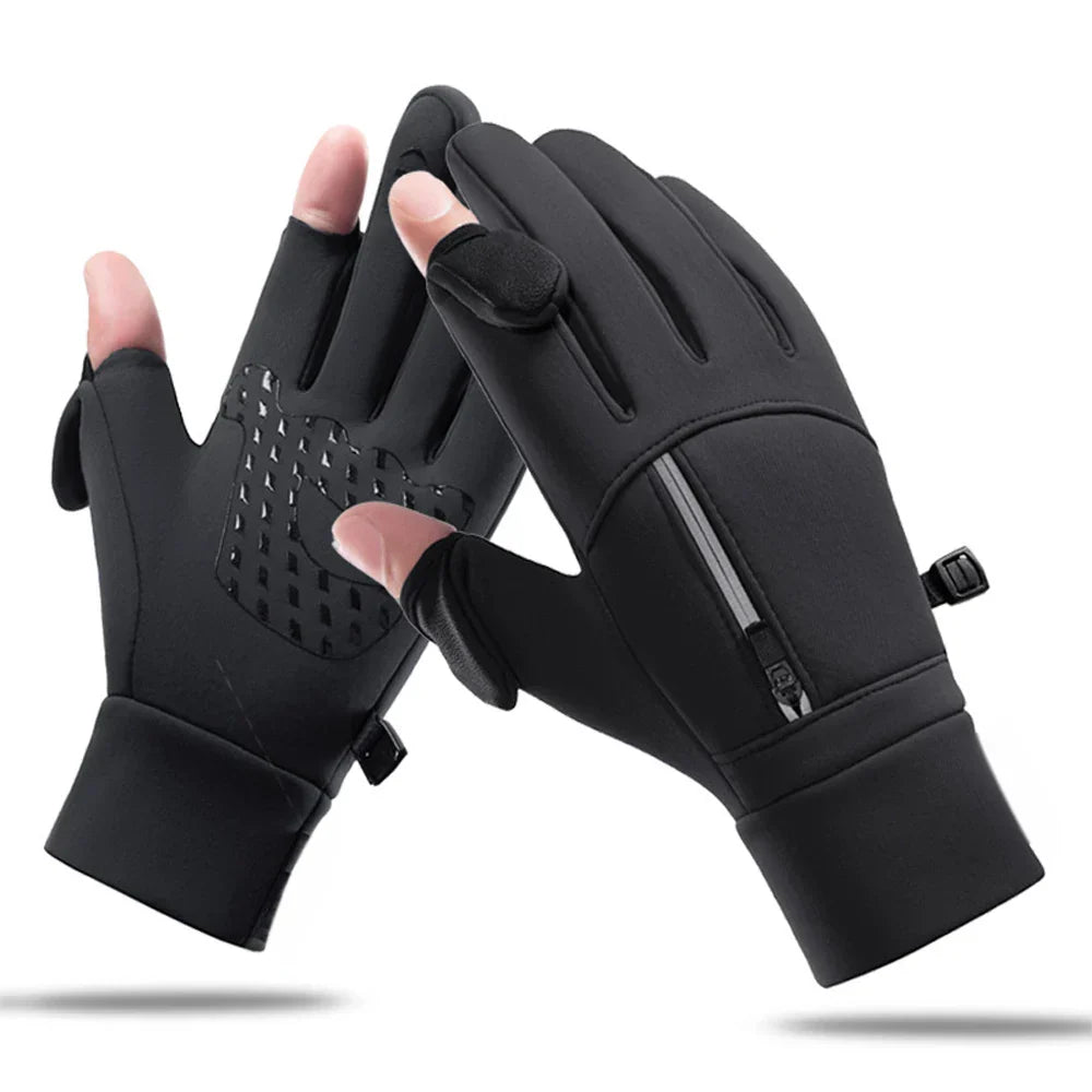 Vinterhandskar med vikbara fingertoppar – Vattenavvisande och vindtäta – M–XL