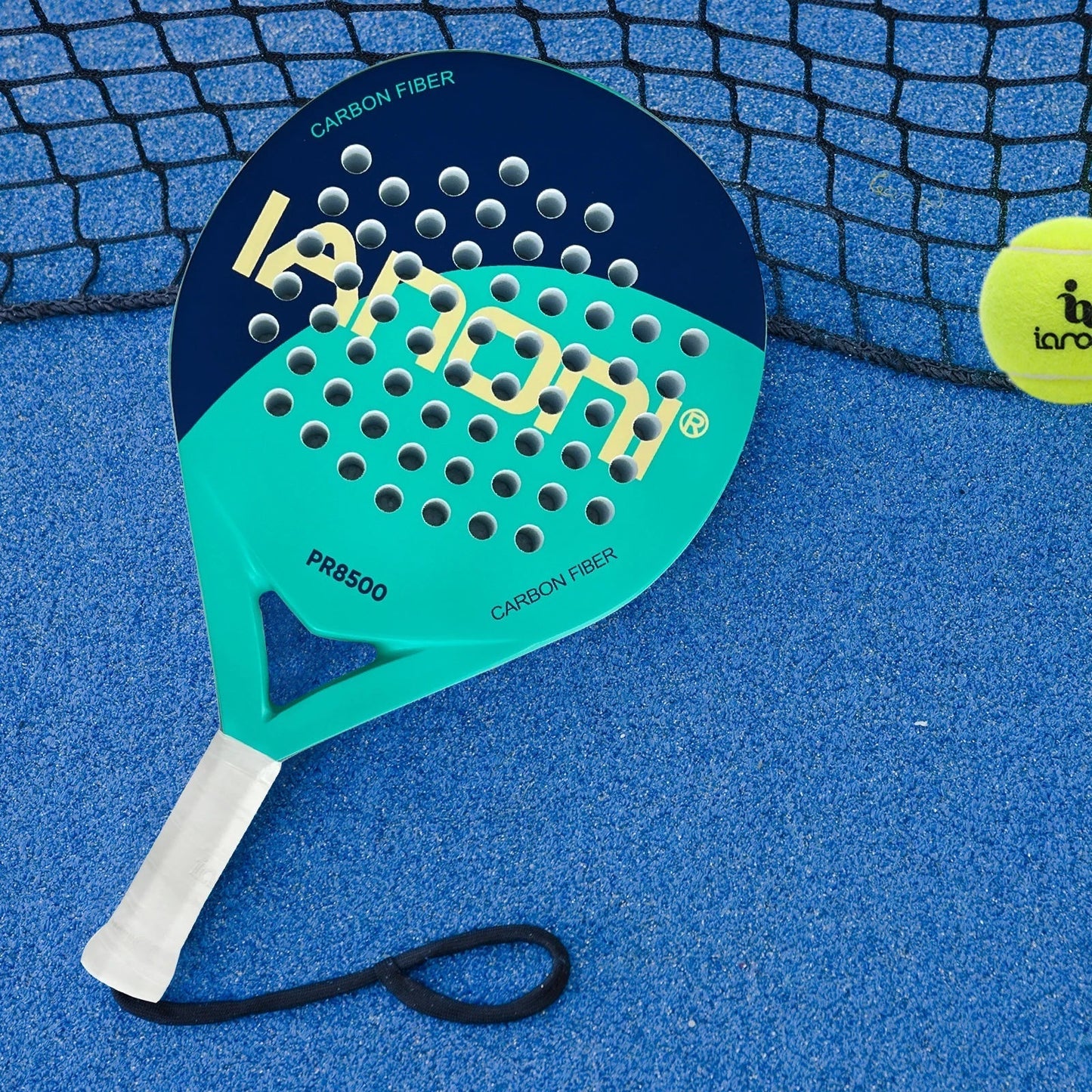 Lättviktigt padelracket i kolfiber med kärna av EVA Memory Foam och väska