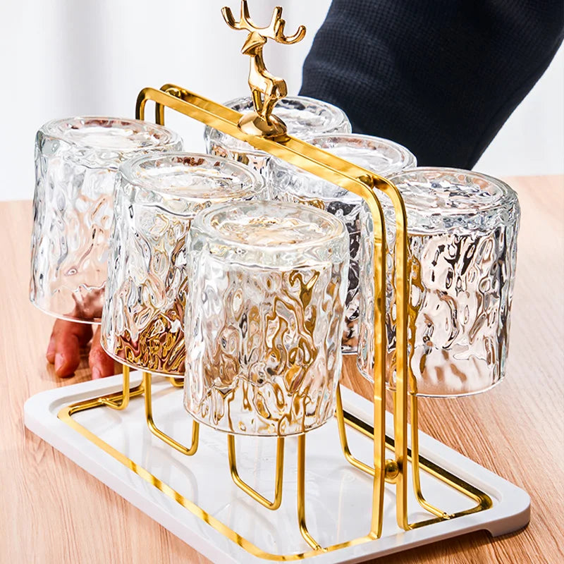 Glashållare med renhorn till whisky - Glacio Party Halter