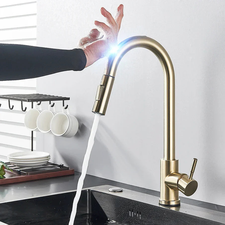 Berøringsfølsom Køkkenarmatur med Retractable Tud
