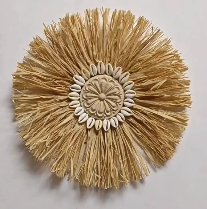 Boho Väggdekoration i Raffia – Äkta och Stämningsfull