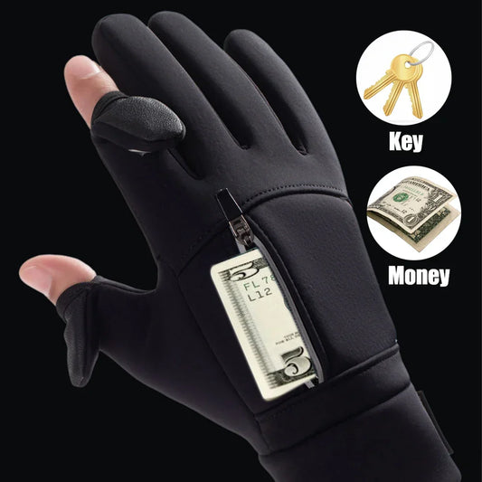 Vinterhandsker med foldbare fingerspidser - Vandafvisende og vindtætte - M–XL
