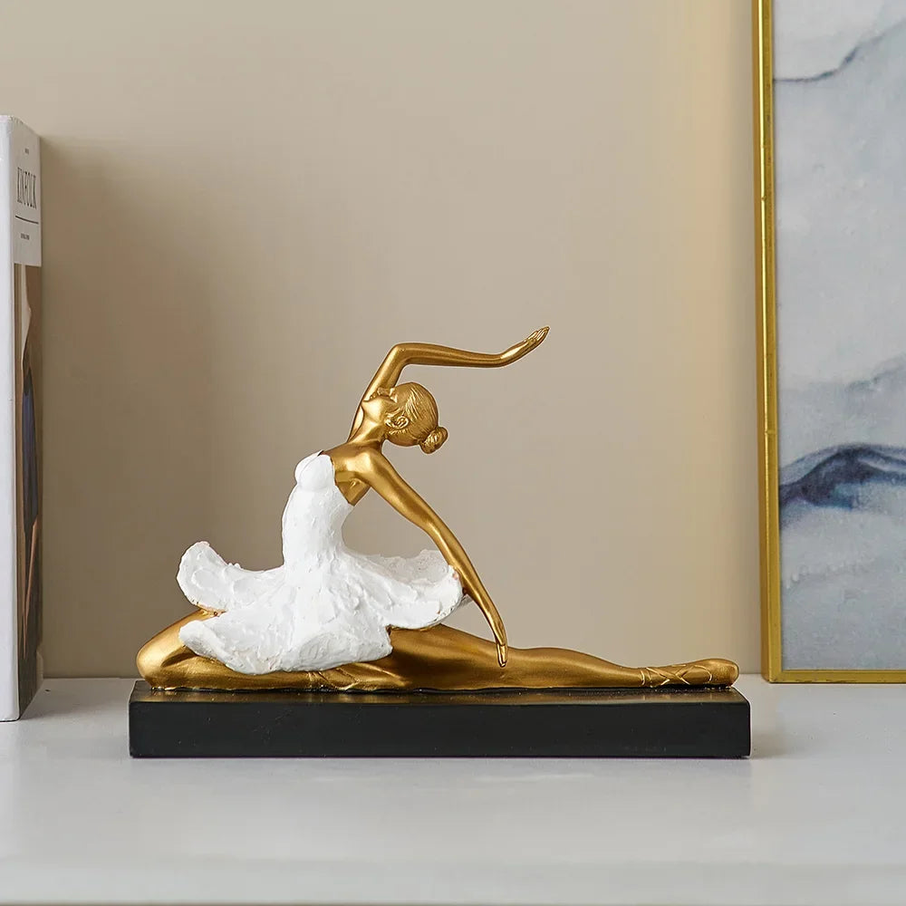 Dekorativ ballerinafigur för skrivbord och hemmiljöer