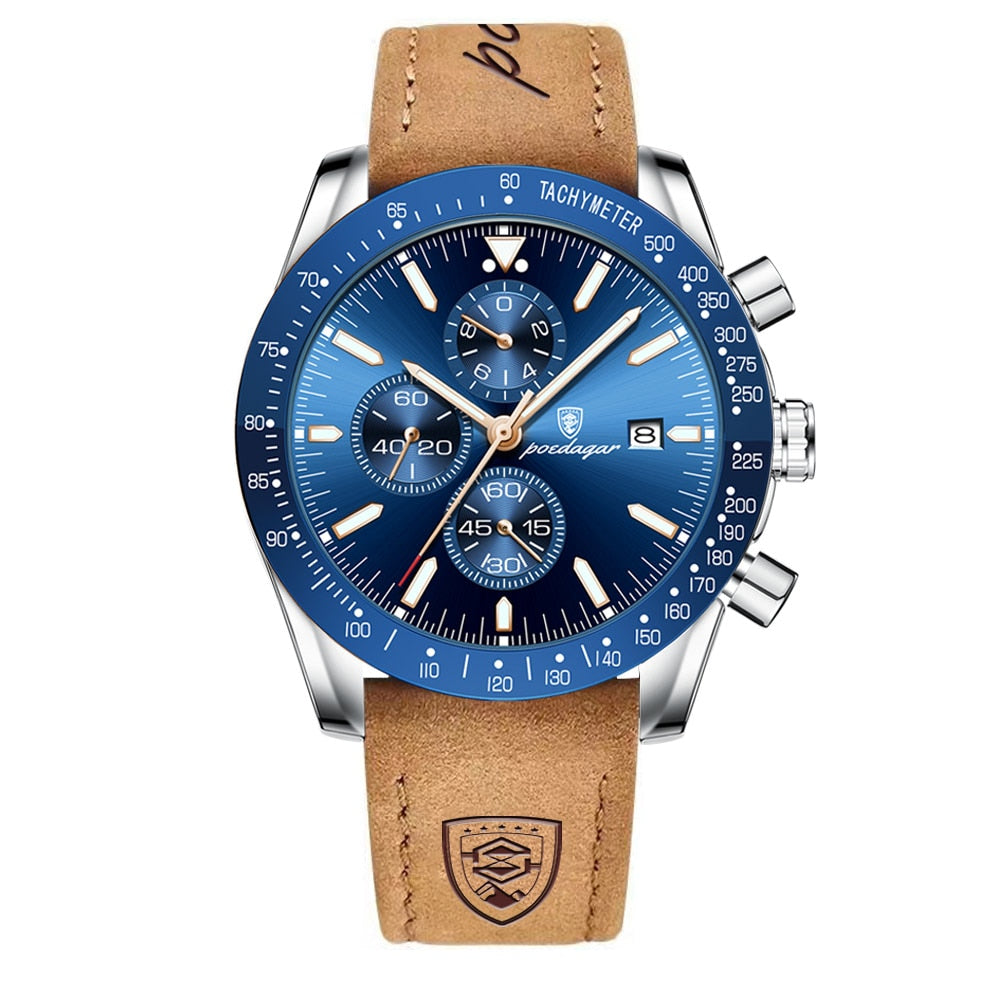 Elegant Chronograph Armbåndsur med Dato & Stilfuldt Design