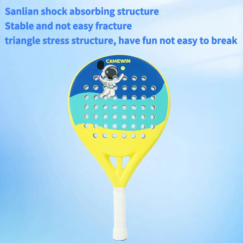 Junior Padel- och Tennisracket, 50% Kolfiber, 50% Glasfiber, lättvikt