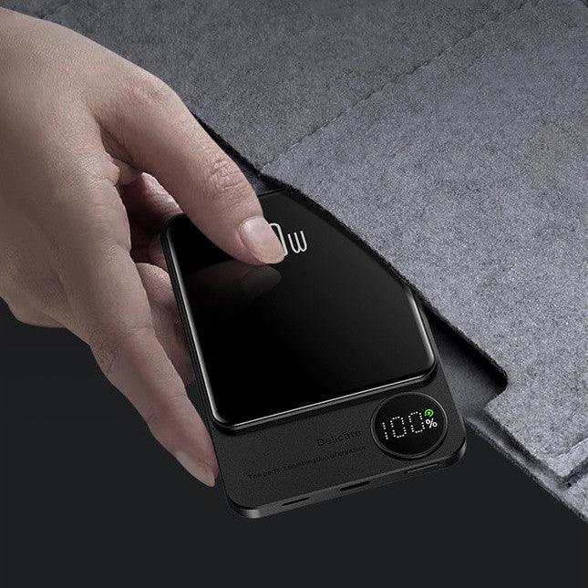 Magnetisk Powerbank med Hurtigopladning og LED-status