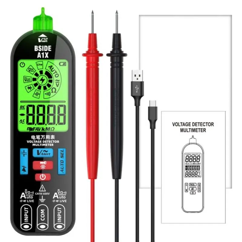 Exakt Digital Multimeter med Uppladdningsbart Batteri