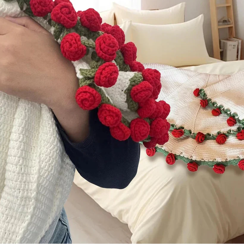 Luksuriøst 3D Rosen Tæppe – Forvandl Dit Rum Elegant