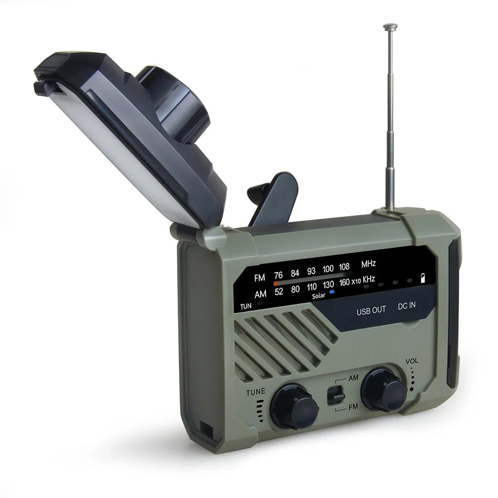 Soldriven Nödradio med Vev - Alltid redo i naturen