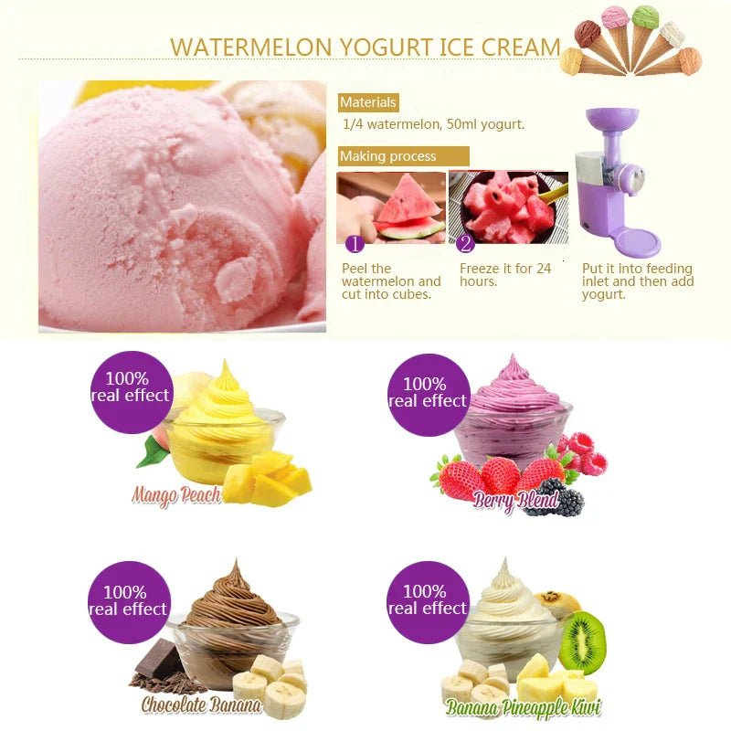 Automatisk DIY Frugtcone Ismaskine