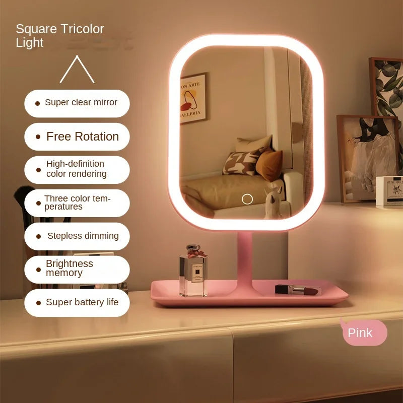 LED Sminkspegel med Touchkontroll | 3 Ljusinställningar | Elegant Design