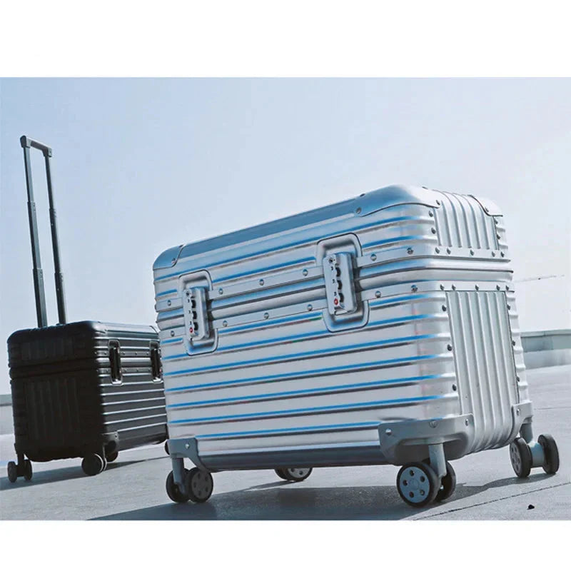 Elegant resväska i aluminium-magnesium – Rivea