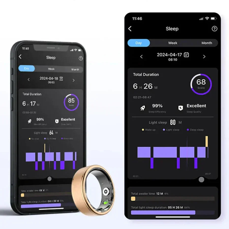 Vandtæt Smart Ring med Multi-Sport Funktion og Lang Batteritid