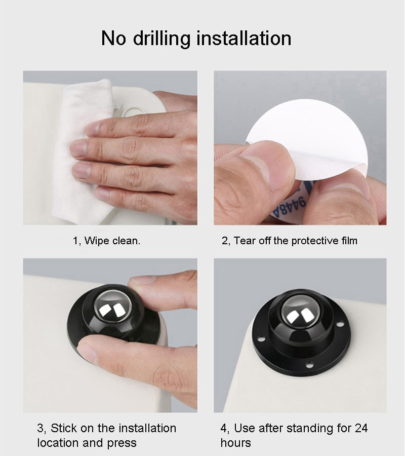 Home Helper Självhäftande Minimöbelhjul