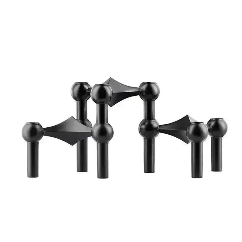 Modulære Metallysestager med Skulpturelt Design