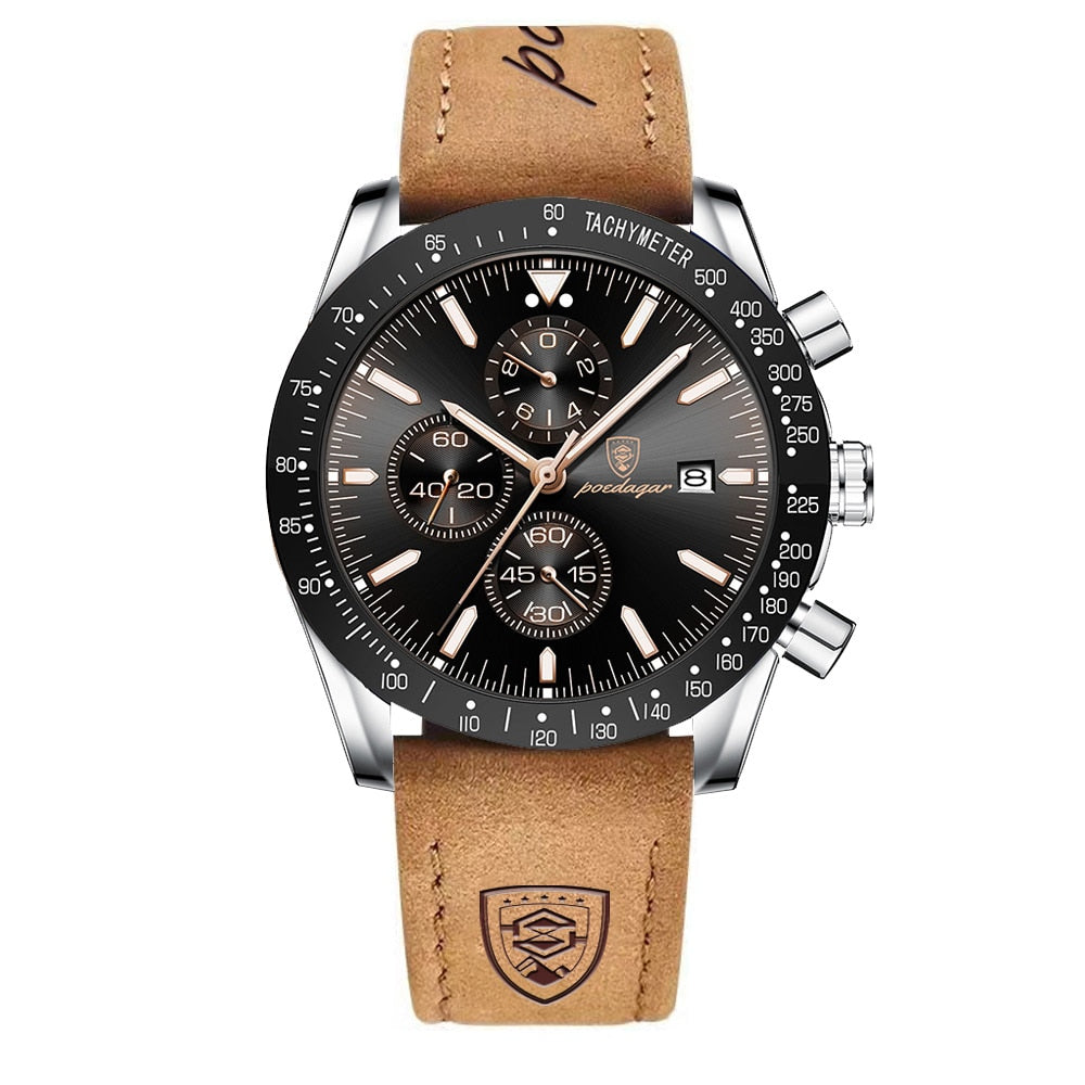 Elegant Chronograph Armbåndsur med Dato & Stilfuldt Design