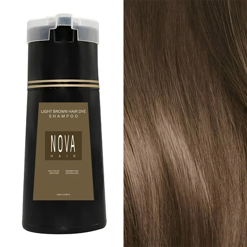 Hurtigfarvende shampoo til strålende hår på 10 minutter