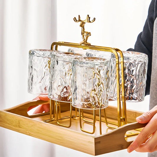 Glashållare med renhorn till whisky - Glacio Party Halter