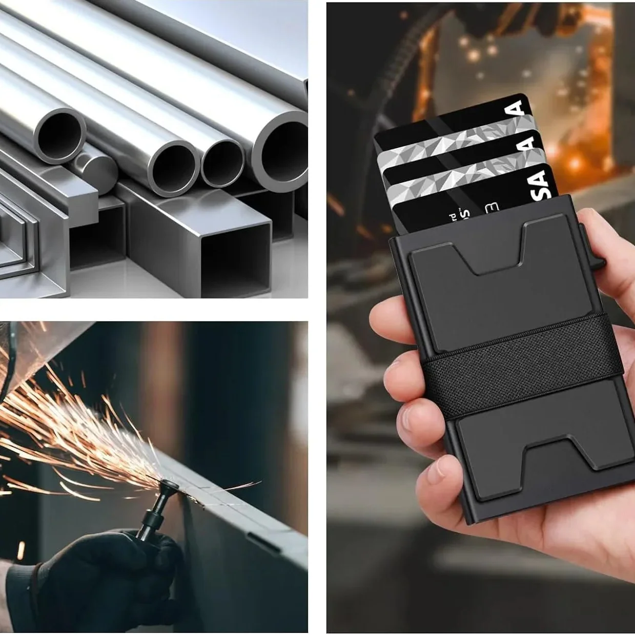 Elegant RFID-korthållare i aluminium - Skydda dina data